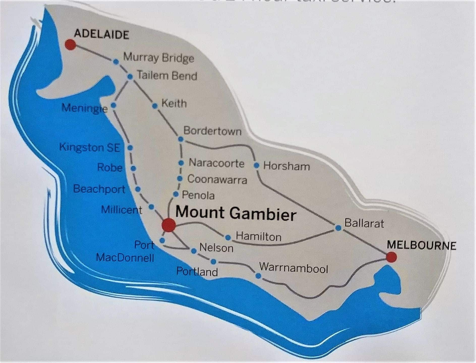 mt gambier tourist map